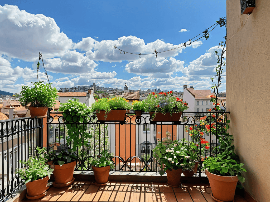 a guide to apartment gardening on balcony
