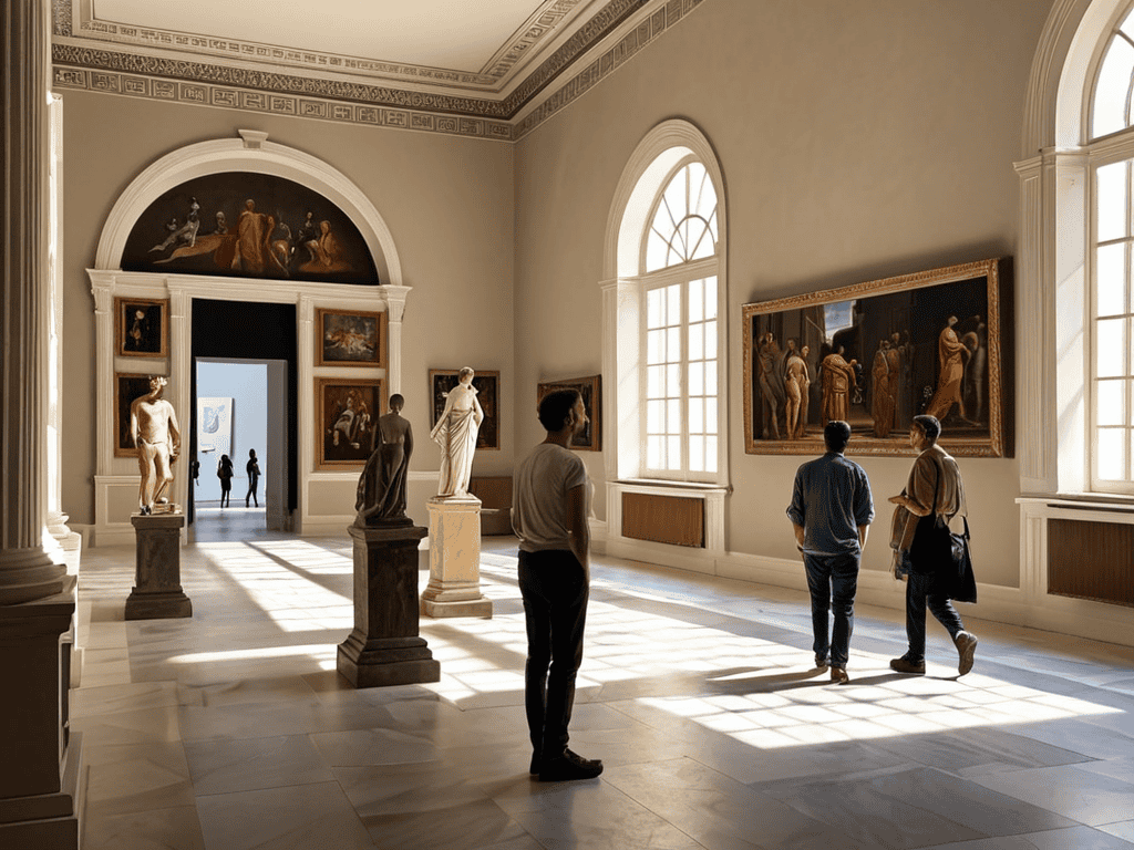Art history museum exhibit