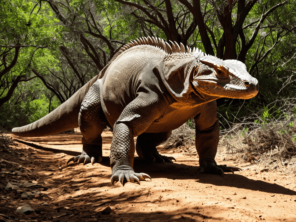 Komodo Island Dragons in habitat