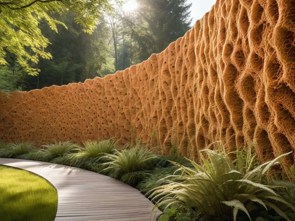 Mycelium-based construction building exterior
