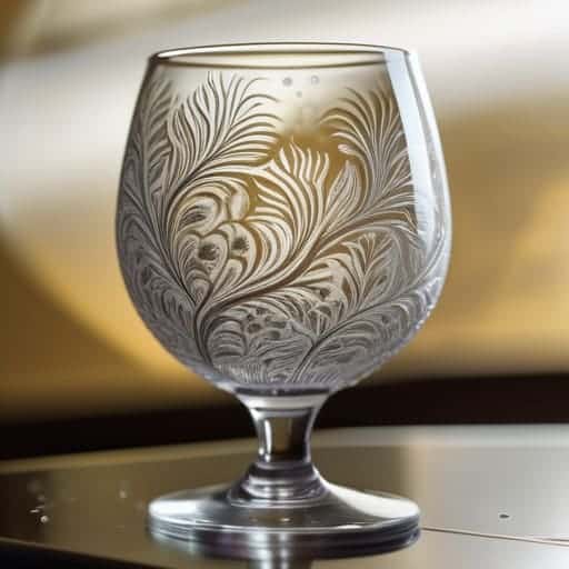 Etching glass with cream for frost effect.