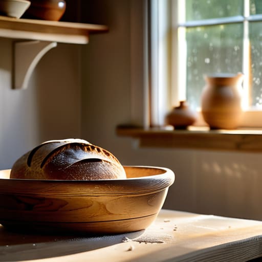 Steps to bake sourdough bread ritual.